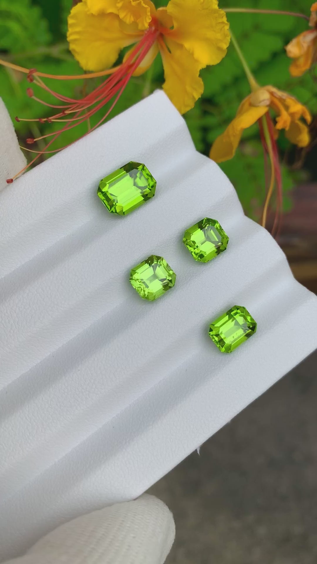 Apple green peridot